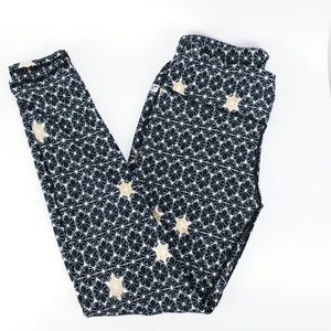 Fabletics Black white and gold leggings